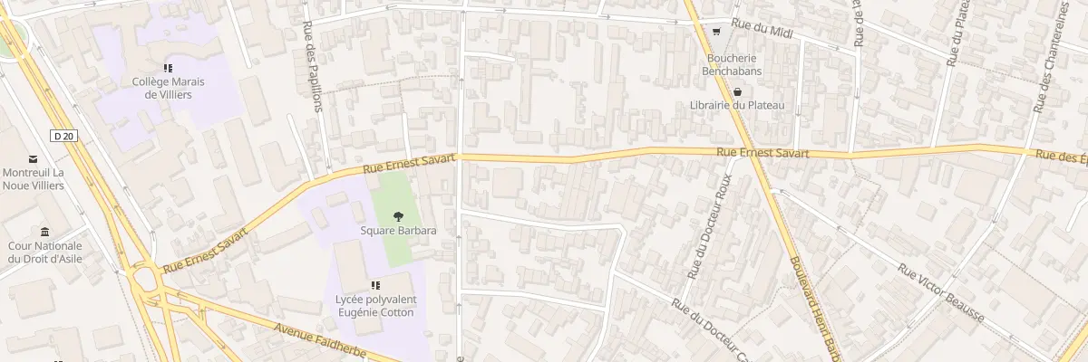 Plan du 52 Rue Ernest Savart à Montreuil