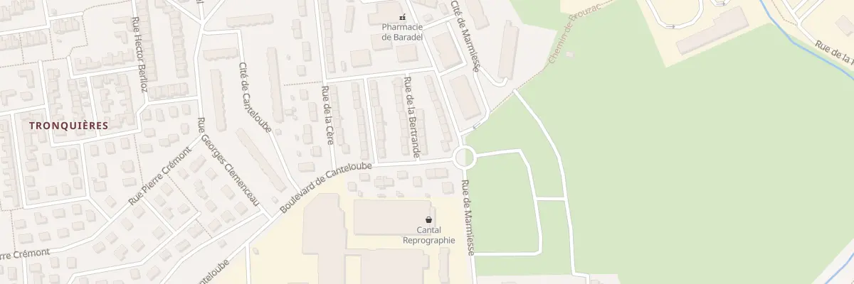 Plan du 7 Rue de la Bertrande à Aurillac