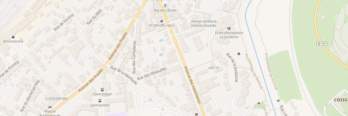 Plan du 2 Rue des Malaudes à Aurillac