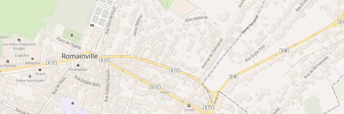 Plan du 25 Rue Veuve Aublet à Romainville