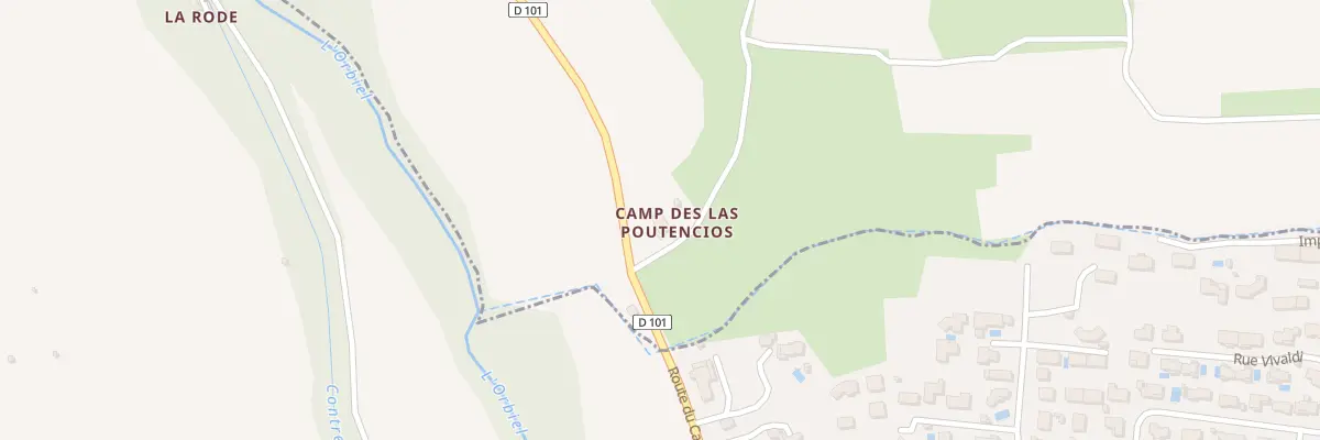 Plan du 66A Camp des Las Poutencios à Bouilhonnac