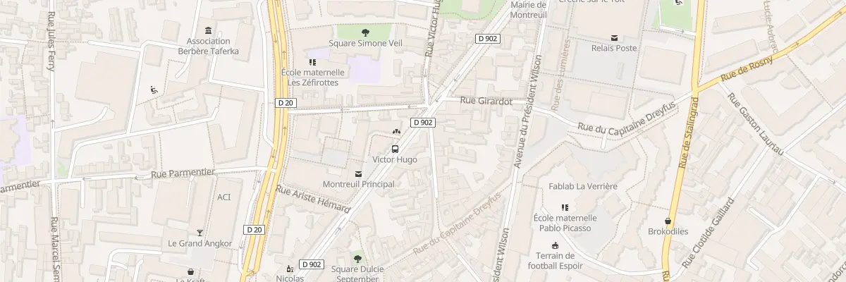 Plan du 27 Bd Rouget de Lisle à Montreuil