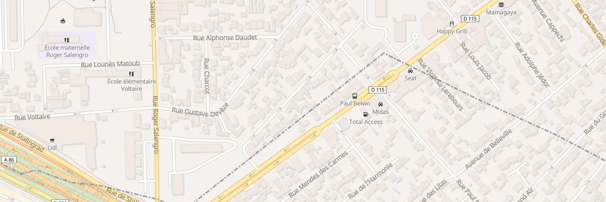 Plan du 30 Rue Danielle Casanova à Drancy