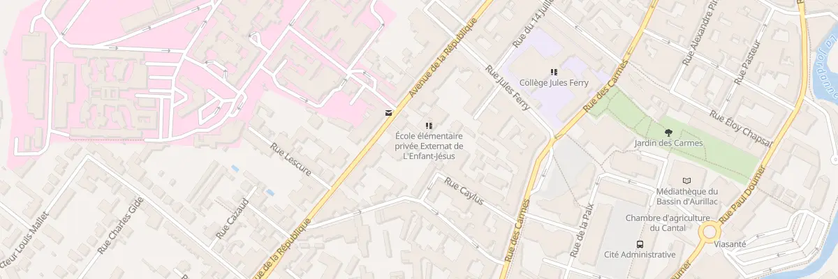 Plan du 61 Av de la République à Aurillac