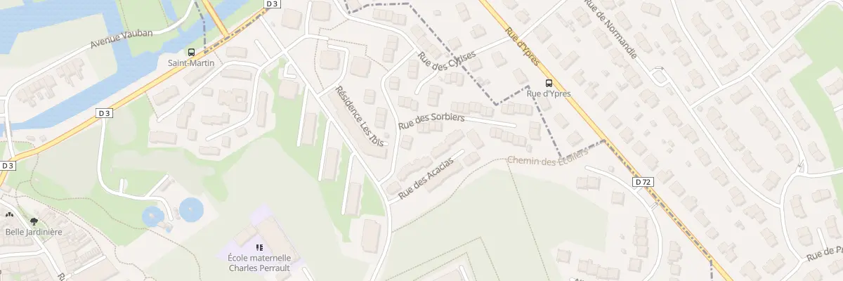 Plan du 2 Rue des Sorbiers à Bergues