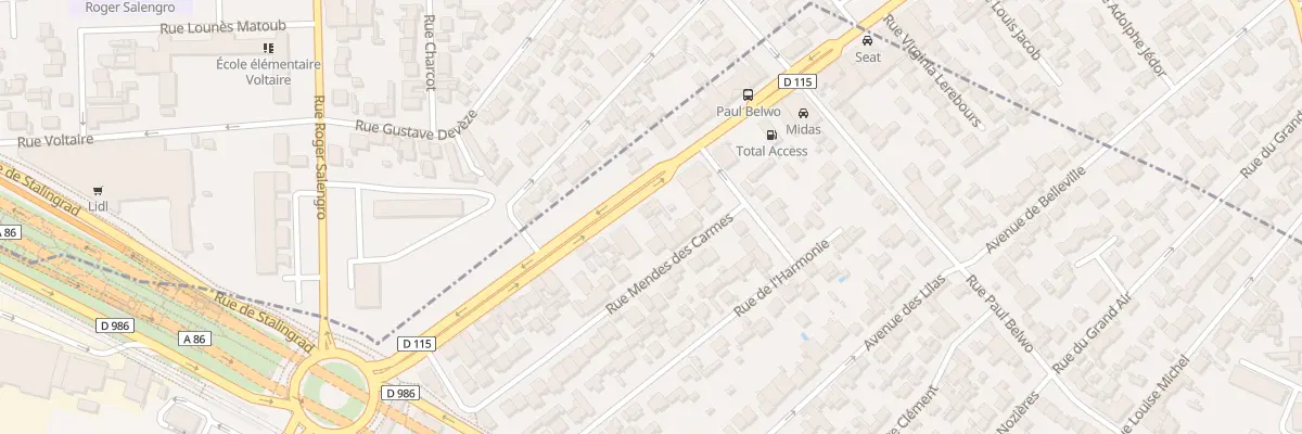 Plan du 40 Av Louis Aragon à Bobigny