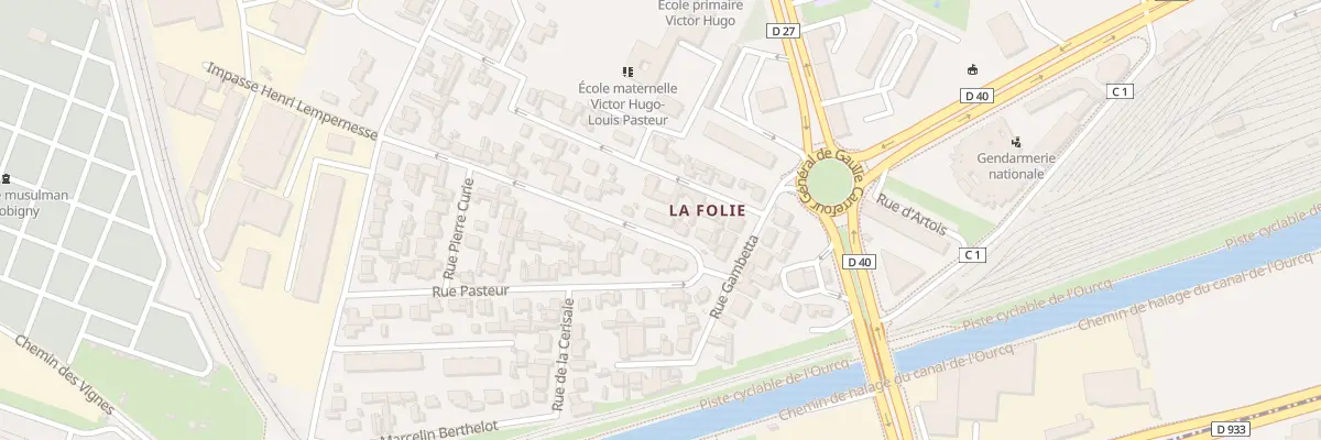 Plan du 33 Rue Pasteur à Bobigny