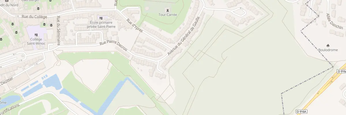 Plan du 42 Av du Gen de Gaulle à Bergues