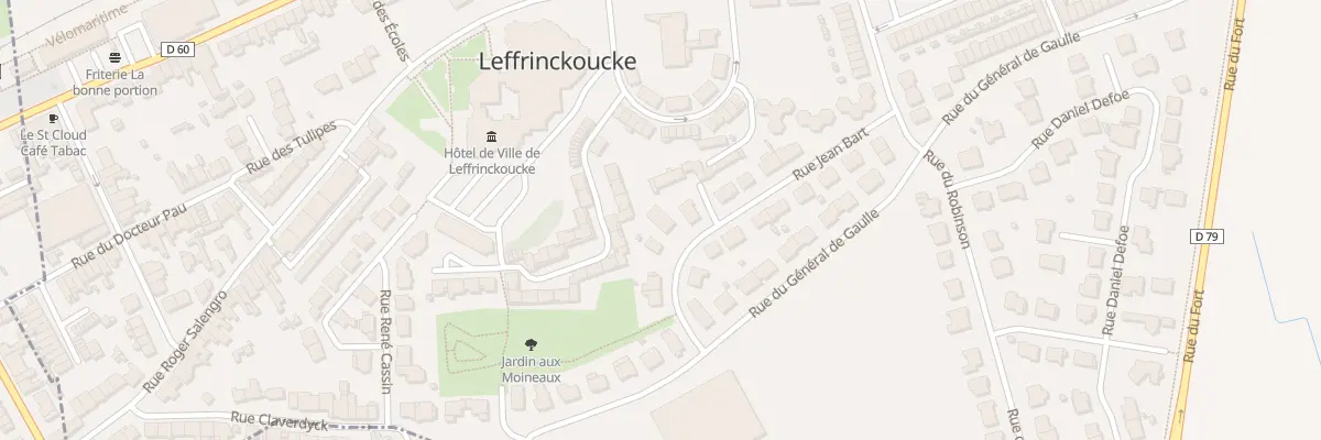 Plan du 77 Rue Jean Bart à Leffrinckoucke