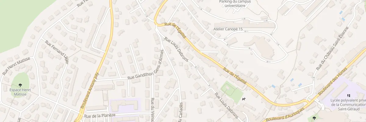 Plan du 39 Rue Louis Debrons à Aurillac