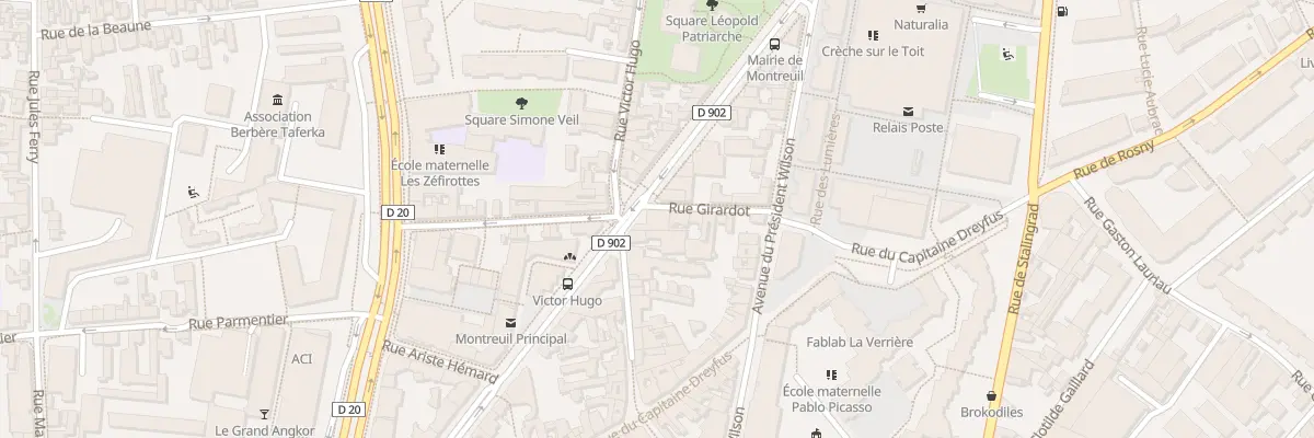 Plan du 23 Bd Rouget de Lisle à Montreuil