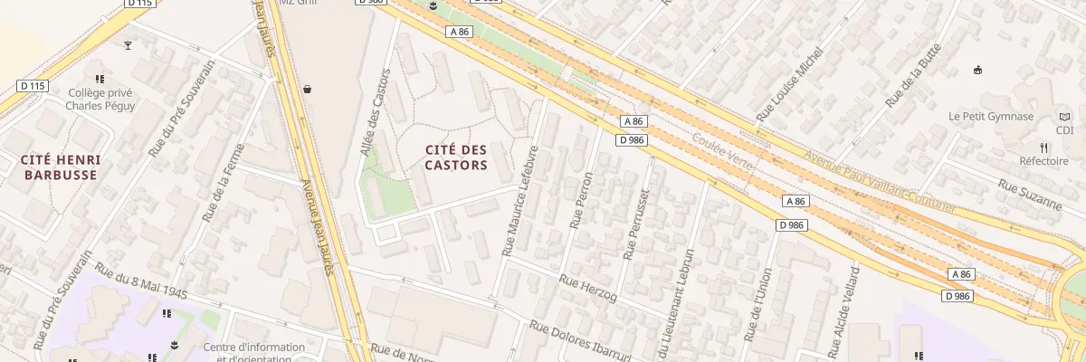 Plan du 31 Rue Maurice Lefebvre à Bobigny