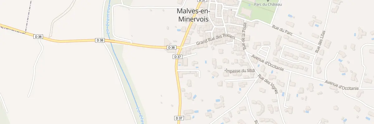 Plan du 2 Imp des Ecoles à Malves-en-Minervois