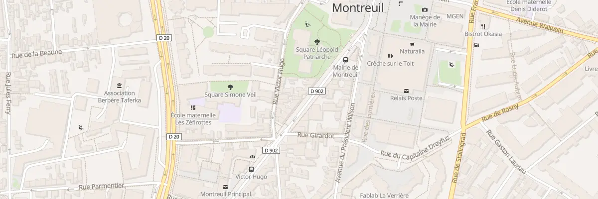 Plan du 22 Bd Rouget de Lisle à Montreuil