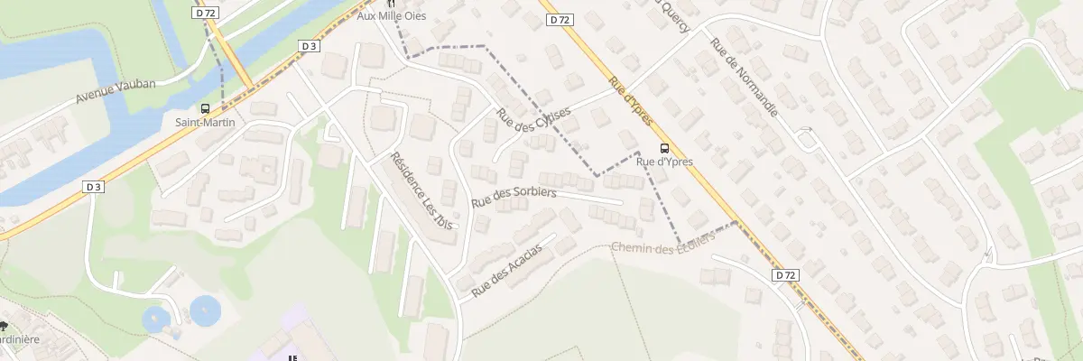 Plan du 1 Rue des Sorbiers à Bergues