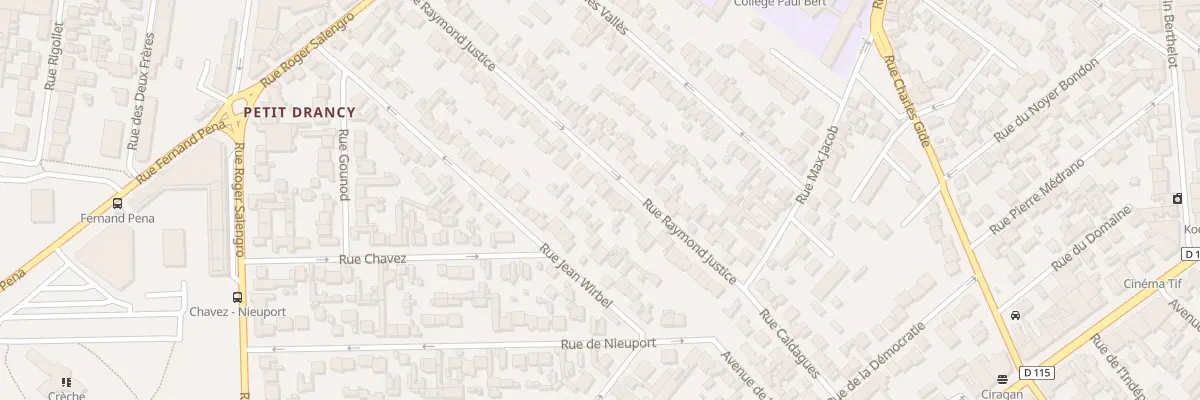 Plan du 46 Rue Raymond Justice à Drancy