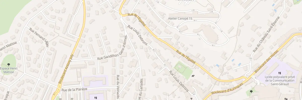 Plan du 33 Rue Louis Debrons à Aurillac