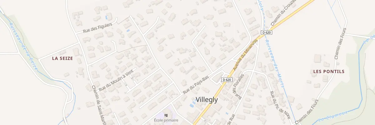 Plan du 1 Rue des Clos à Villegly