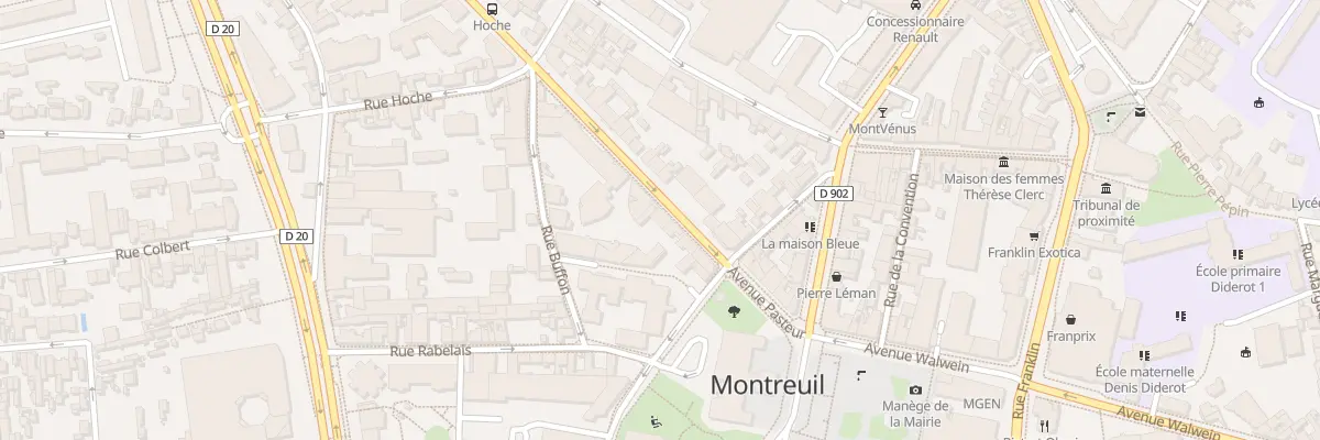 Plan du 9 Av Pasteur à Montreuil