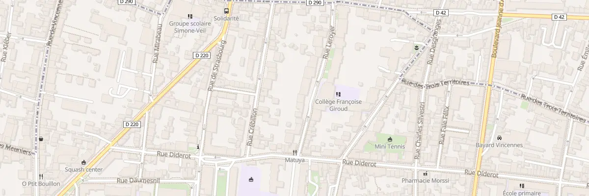 Plan du 11 Rue Leroyer à Vincennes