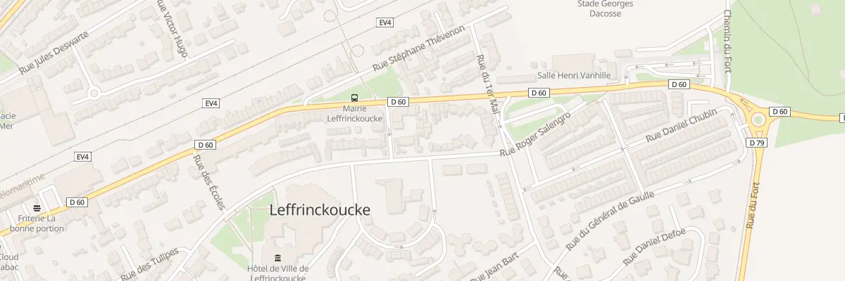 Plan du 577 Rue Roger Salengro à Leffrinckoucke