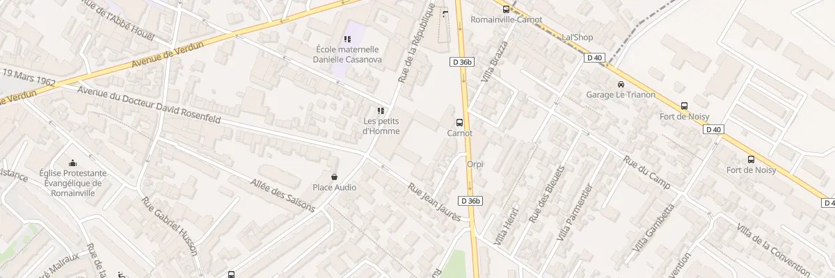 Plan du 5 Rue Jean Jaurès à Romainville
