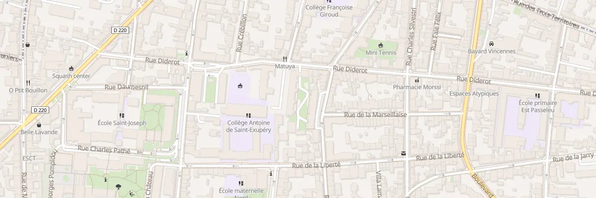 Plan du 44 Rue Diderot à Vincennes