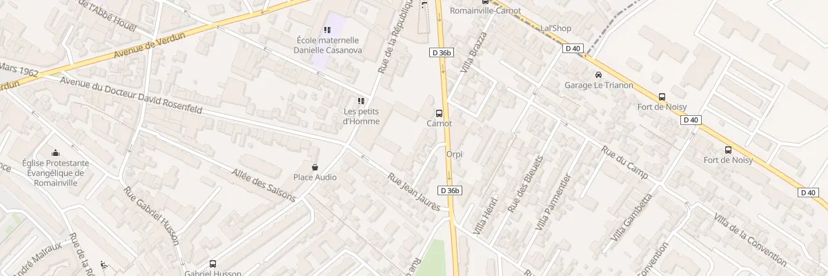 Plan du 9 Rue Jean Jaurès à Romainville