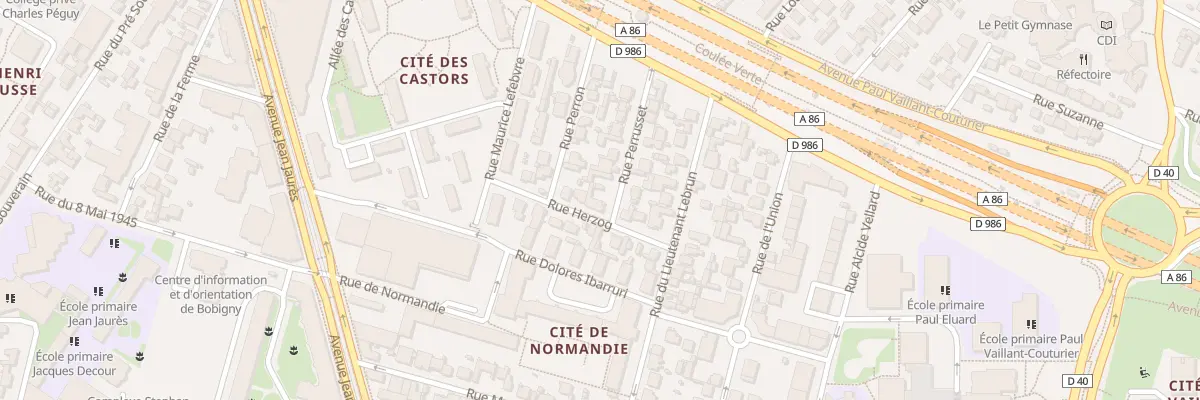 Plan du 24 Rue Perrusset à Bobigny