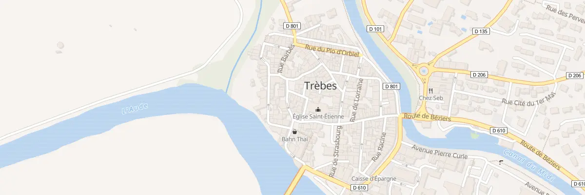 Plan du 1 Pl du Plô à Trèbes