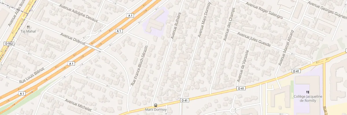 Plan du 24 Av Rulhière au Blanc-Mesnil