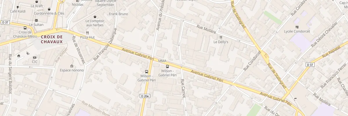 Plan du 12 Rue Carnot à Montreuil