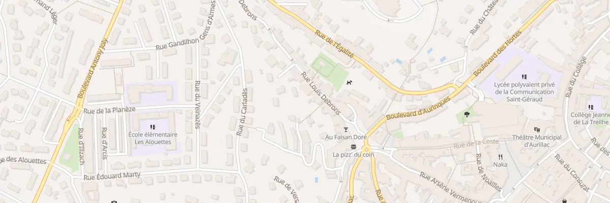 Plan du 11 Rue Louis Debrons à Aurillac