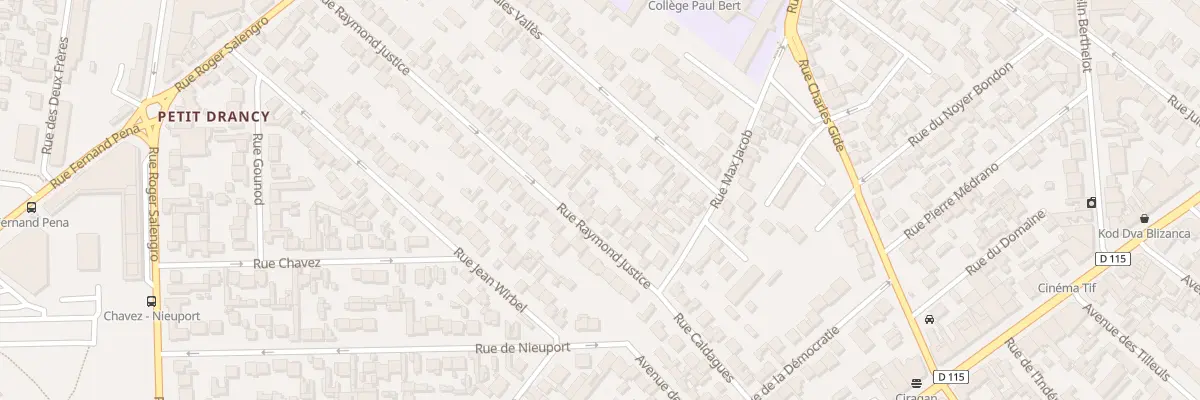 Plan du 59 Rue Raymond Justice à Drancy