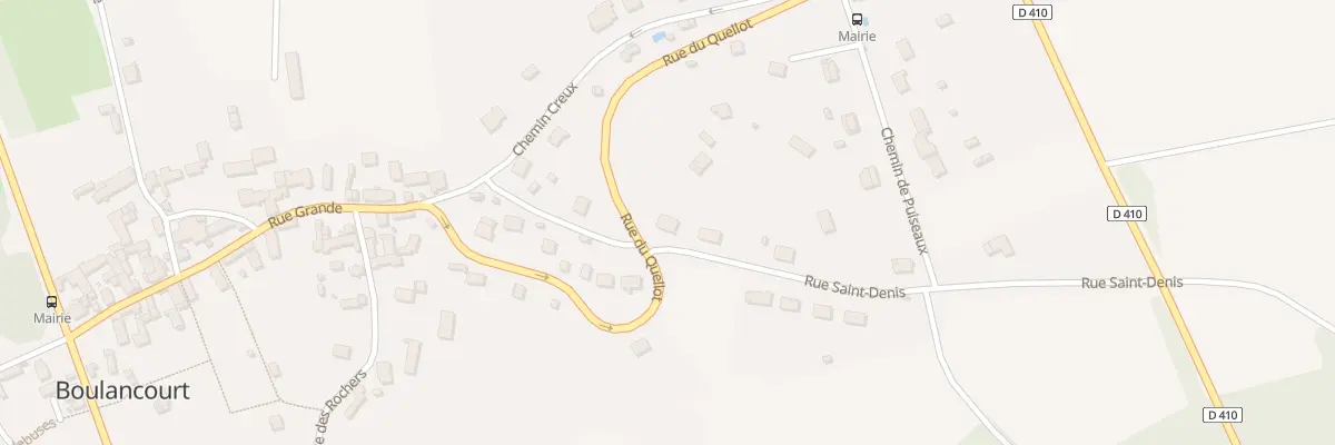 Plan du 20 Rue du Quellot à Boulancourt