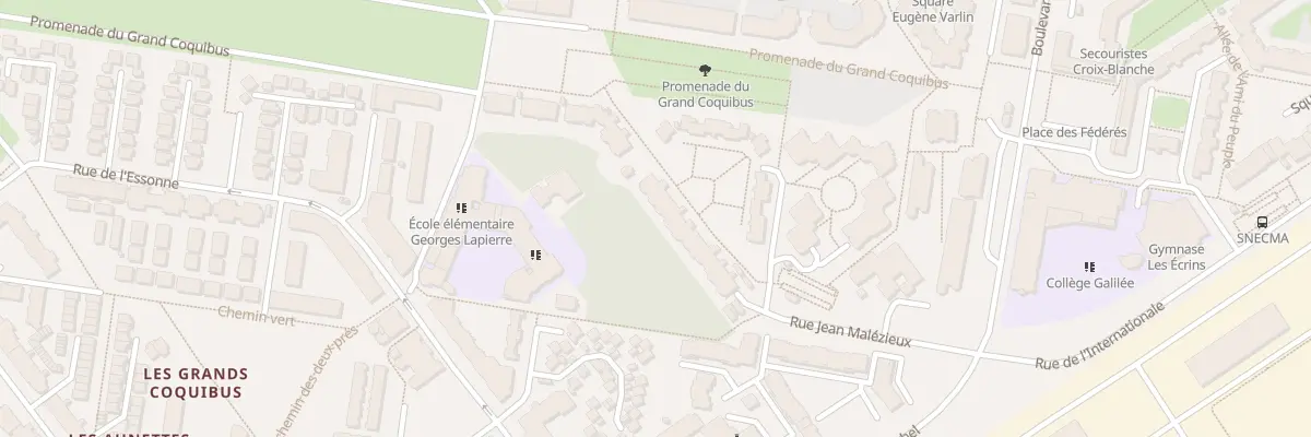 Plan du 7 All de la Butte Rouge à Évry-Courcouronnes