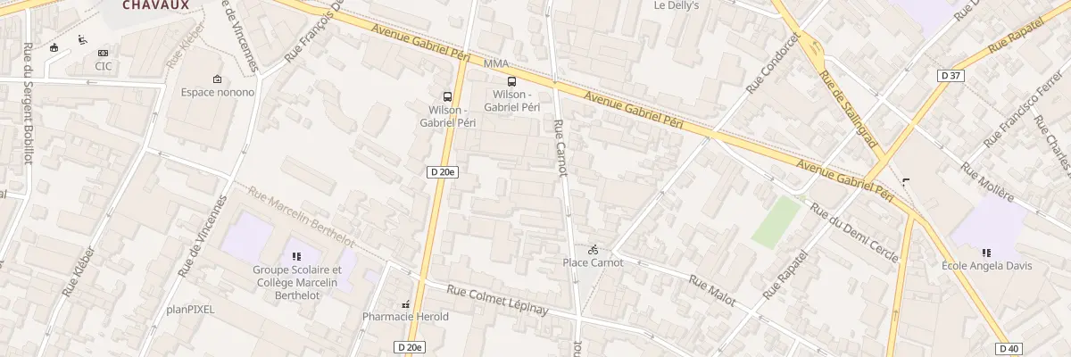 Plan du 36 Rue Carnot à Montreuil
