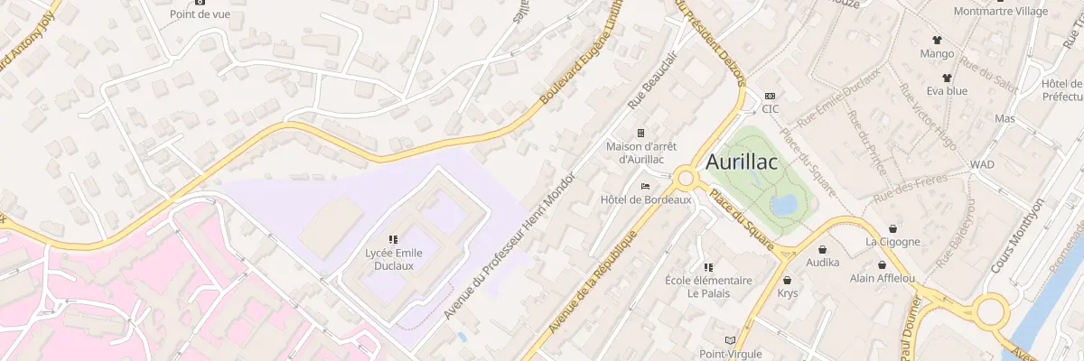 Plan du 8 Av du Prof Henri Mondor à Aurillac