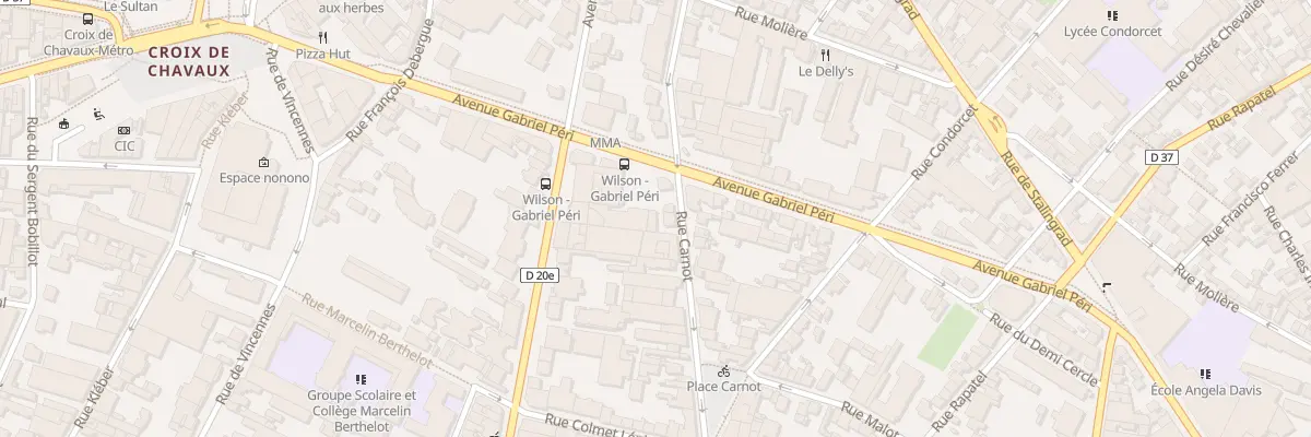 Plan du 22 Rue Carnot à Montreuil