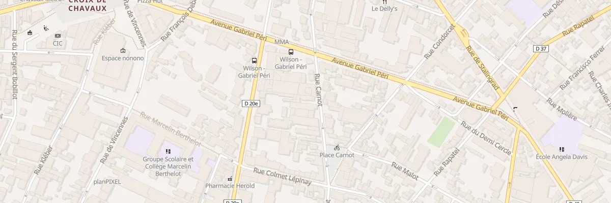 Plan du 30 Rue Carnot à Montreuil