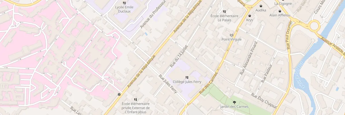 Plan du 38 Rue du 14 Juillet à Aurillac