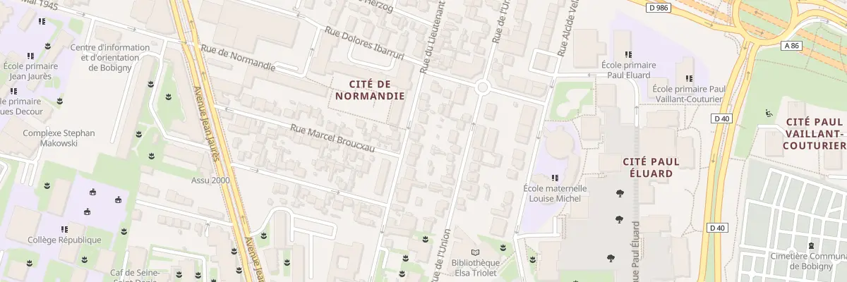 Plan du 40 Rue du Lieutenant Lebrun à Bobigny