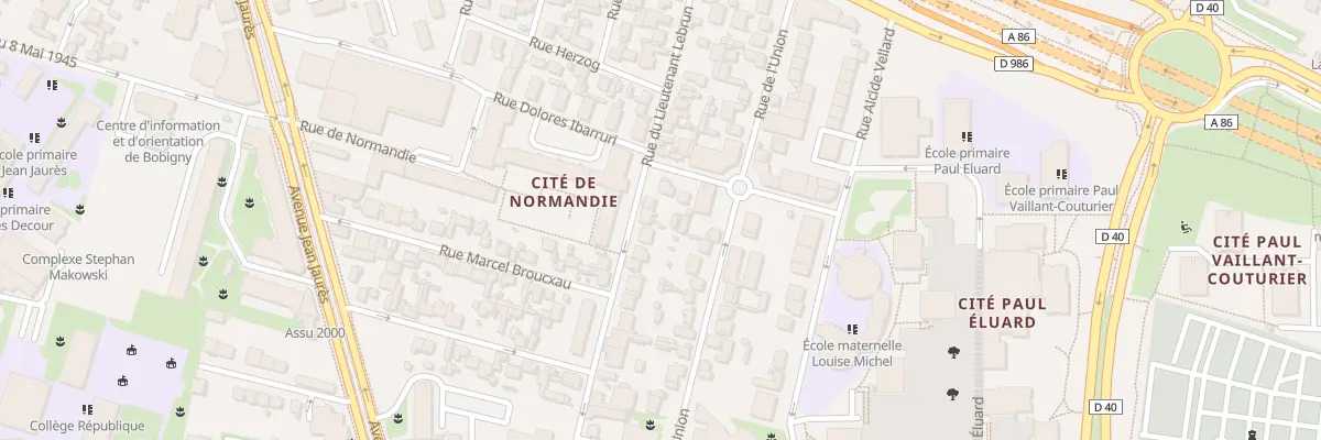 Plan du 46 Rue du Lieutenant Lebrun à Bobigny