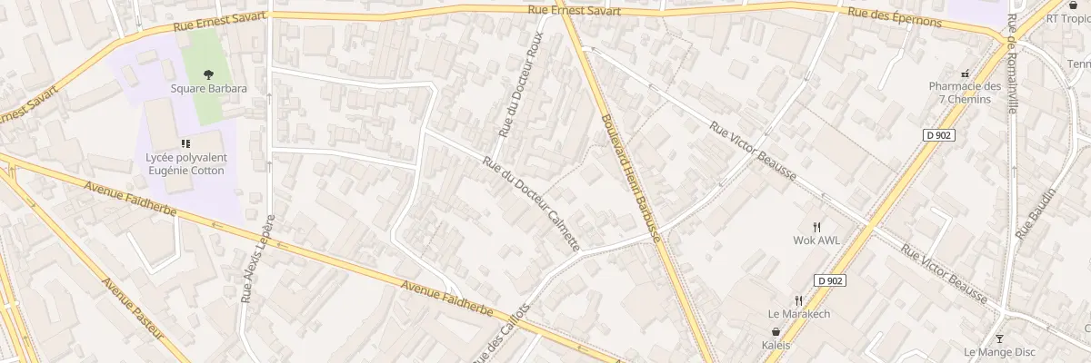 Plan du 10 Rue du Docteur Calmette à Montreuil