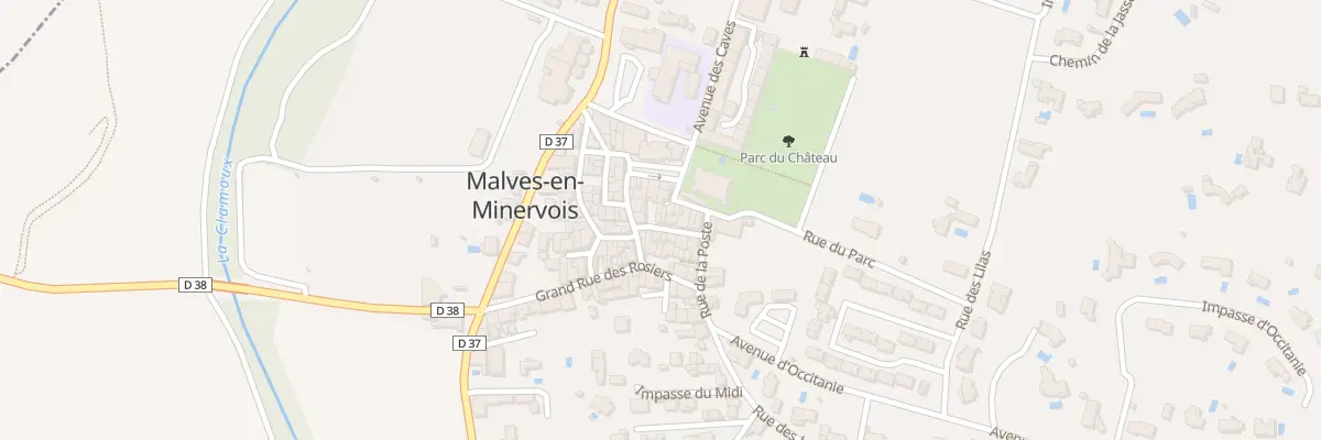 Plan de la Rue des Hortensias à Malves-en-Minervois