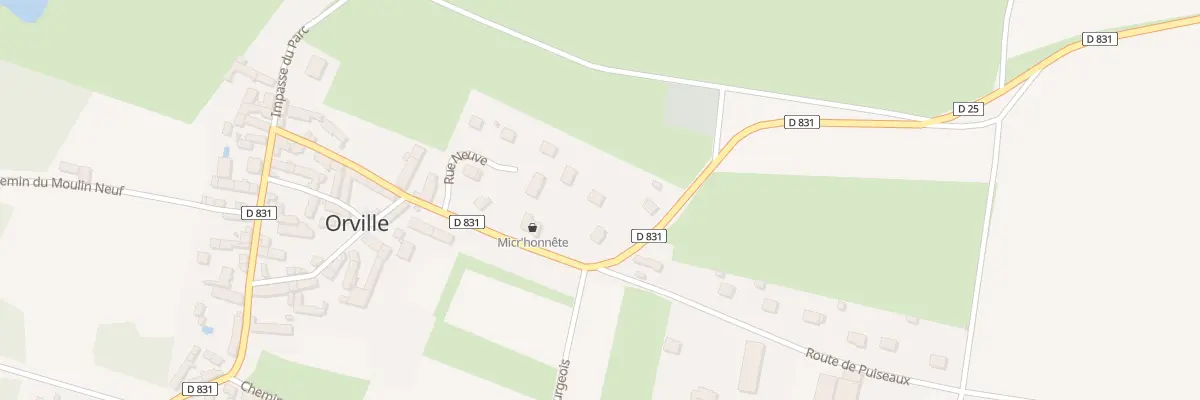 Plan de la Rue du Point du Jour à Orville