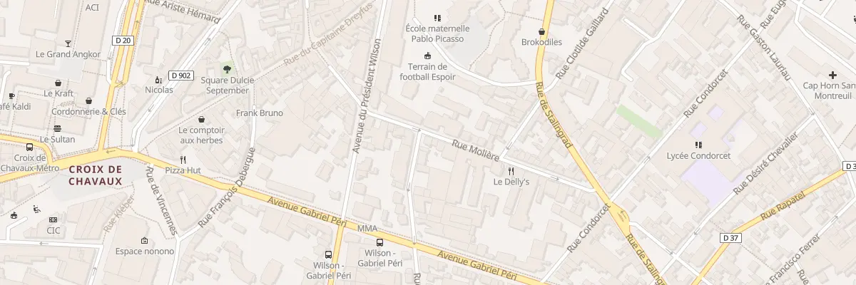 Plan du 1B Rue Carnot à Montreuil