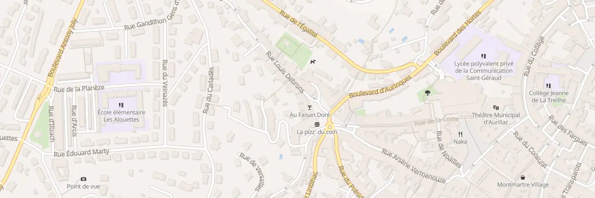 Plan du 1 Rue Louis Debrons à Aurillac