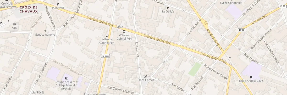 Plan du 21 Rue Carnot à Montreuil