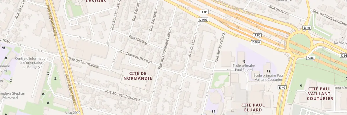 Plan du 60 Rue du Lieutenant Lebrun à Bobigny
